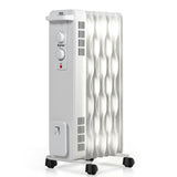 Calefactor de aceite de 1500 W, radiador portátil con termostato ajustable