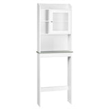 Armario blanco para baño ahorrador de espacio, sobre inodoro