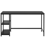 Escritorio de ordenador de 47 pulgadas, mesa de estudio, estación de trabajo para el hogar con estante ajustable, negro