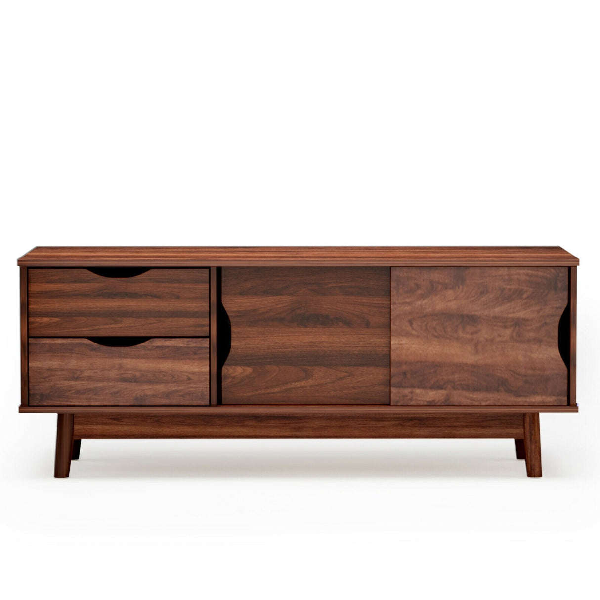 Mueble de TV para televisores de hasta 60 pulgadas, mesa consola multimedia con almacenamiento con puertas