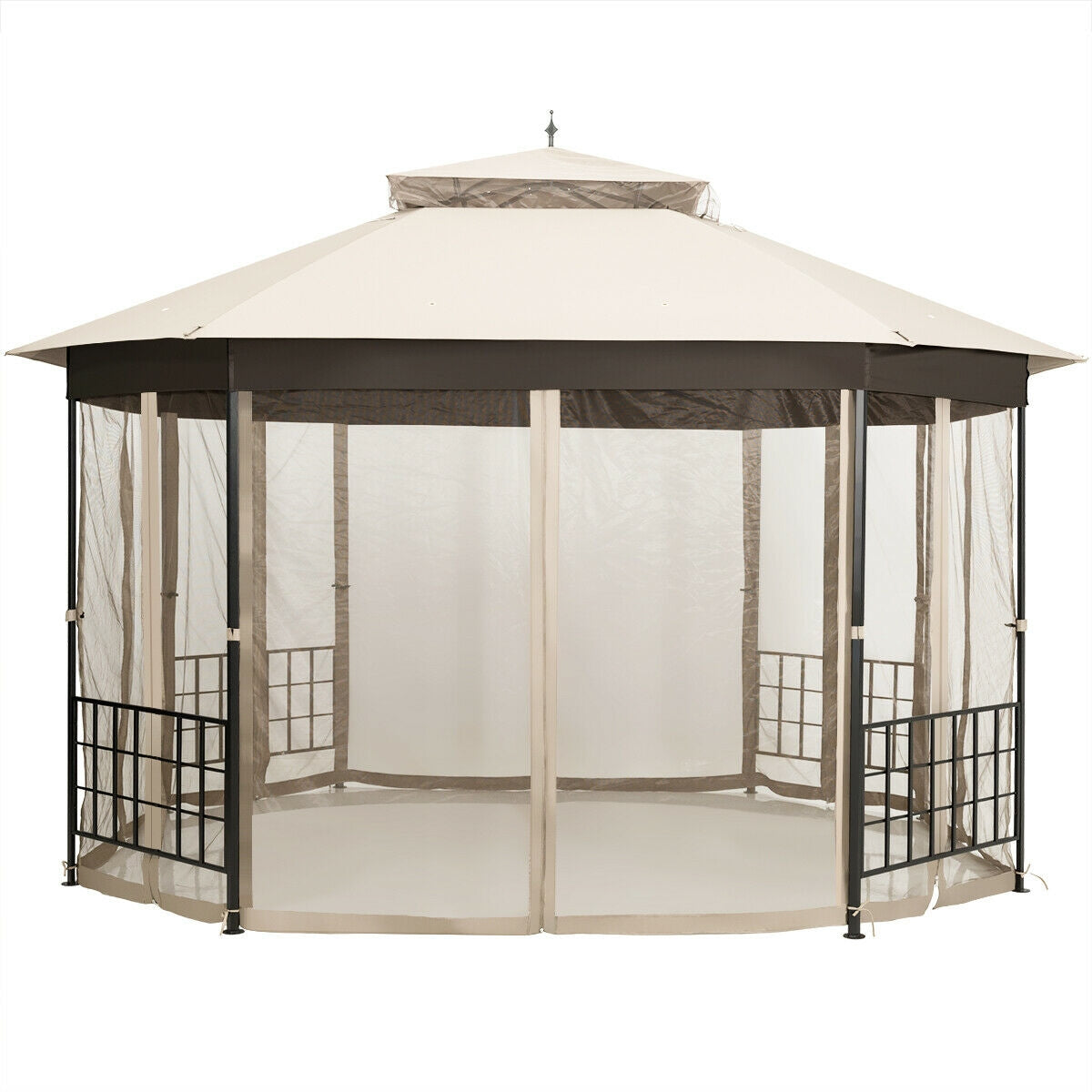 Gazebo de patio octogonal de 10x 12 pies