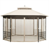 Gazebo de patio octogonal de 10x 12 pies
