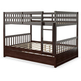 Litera doble sobre doble plataforma de madera con escalera