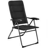 Juego de 4 sillas plegables para patio con respaldo ajustable - Negro