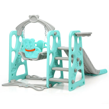 Juego de tobogán 3 en 1 para niños pequeños con trepador y columpio