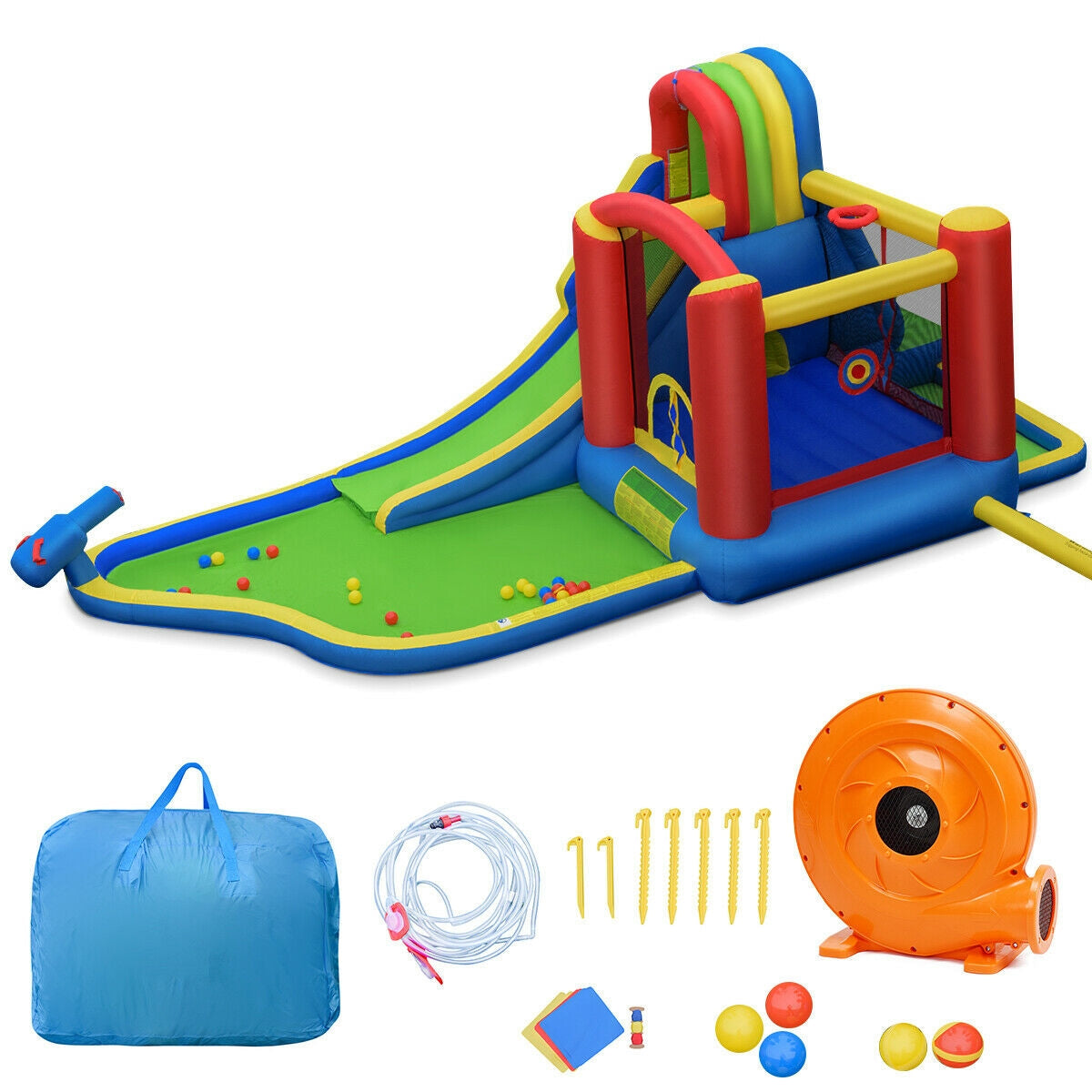 Castillo hinchable infantil con soplador