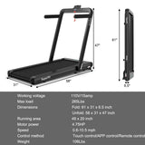 Cinta de correr plegable 2 en 1 de 4.75 HP con control remoto por aplicación
