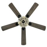 Ventilador de techo retro de 52 pulgadas con luz, aspas reversibles y control remoto
