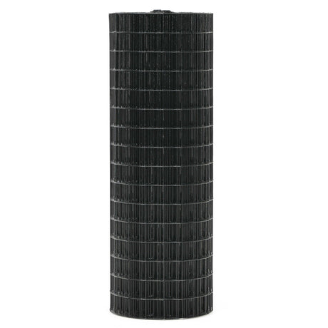 Malla de alambre soldada con recubrimiento de vinilo negro de calibre 16, 36 x 50 pulgadas, de 1.5 pulgadas