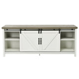 TV Stand Media Center Console Cabinet with Sliding Barn Door