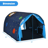 Tienda de juegos portátil Kids Galaxy Starry Sky Dream con cortina de red doble