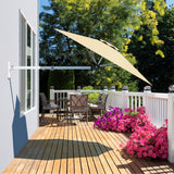 Paraguas de parasol inclinable, telescópico y plegable, de 2,4 metros, para montar en la pared
