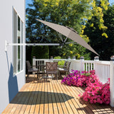 Paraguas de parasol inclinable, telescópico y plegable, de 2,4 metros, para montar en la pared