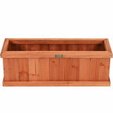 Macetero decorativo de madera para jardín, patio y ventana