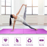 Colchoneta de gimnasia plegable de 8 x 4 pies - Morado