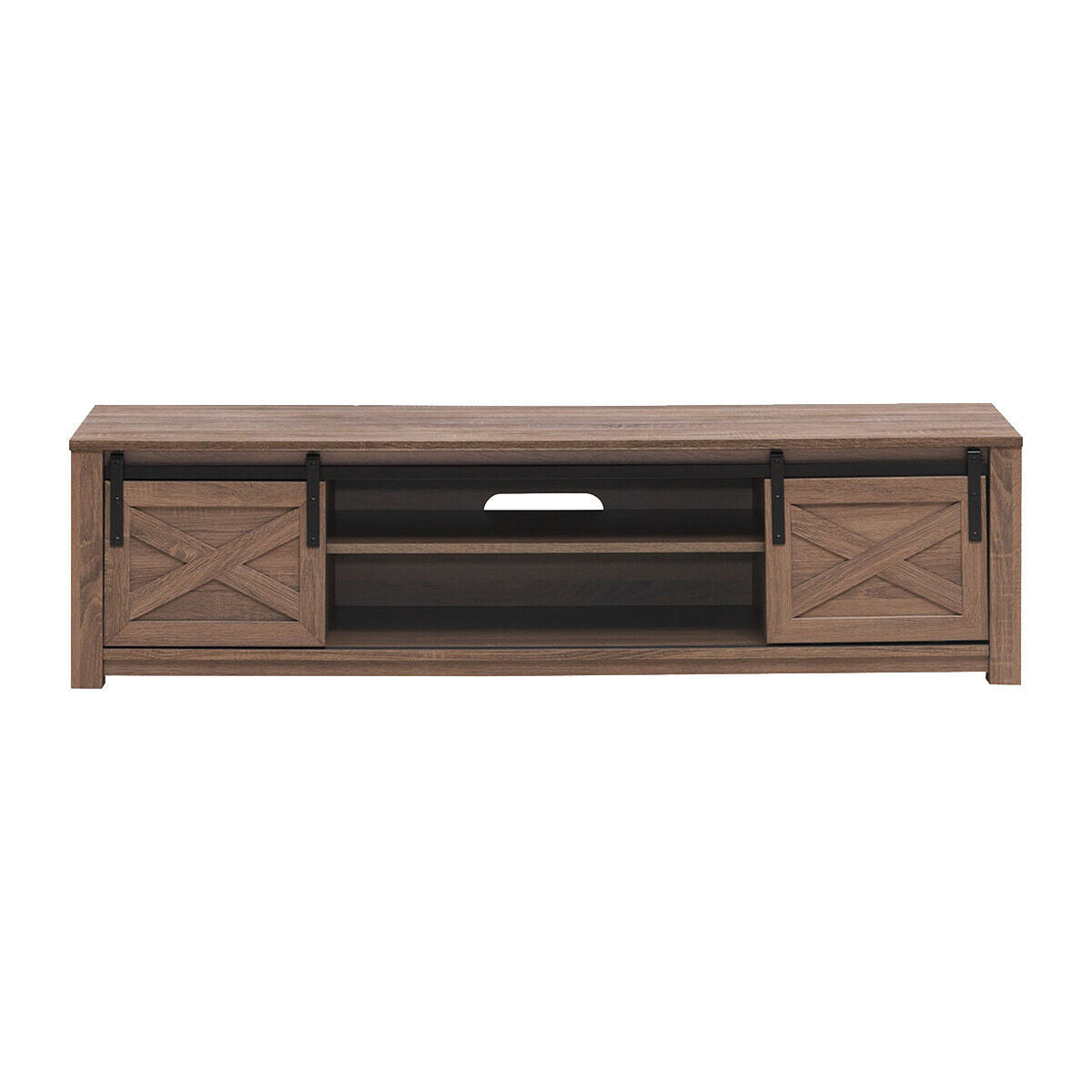 Mueble de TV de 65 pulgadas con puerta corrediza estilo granero