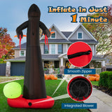 Fantasma inflable de la Parca de 12 pies con luces LED incorporadas y calavera terrorífica
