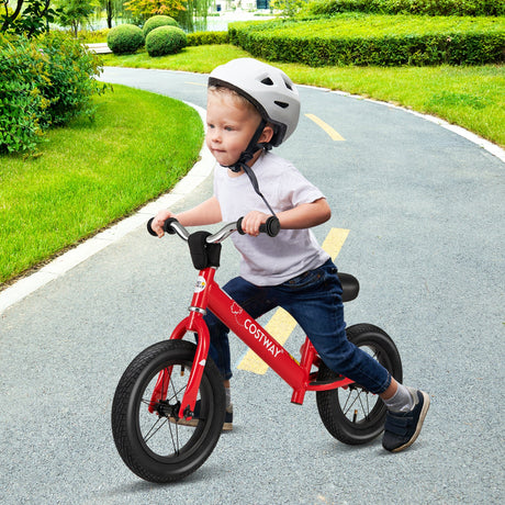 Bicicleta de equilibrio para niños pequeños de 12 pulgadas con manillar y asiento regulables en altura