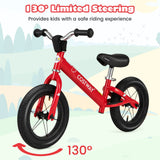 12 Inch Toddler Balance Bike with Height Adjustable Handlebar and Seat