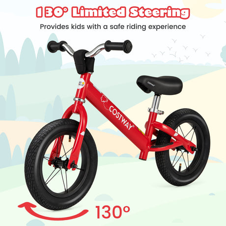 Bicicleta de equilibrio para niños pequeños de 12 pulgadas con manillar y asiento regulables en altura