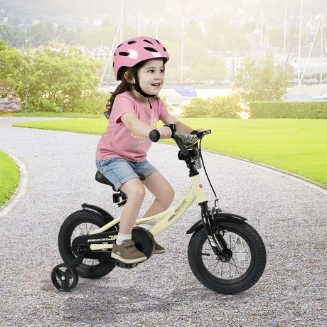 Bicicleta deportiva de 14 pulgadas para niños con ruedas de entrenamiento extraíbles