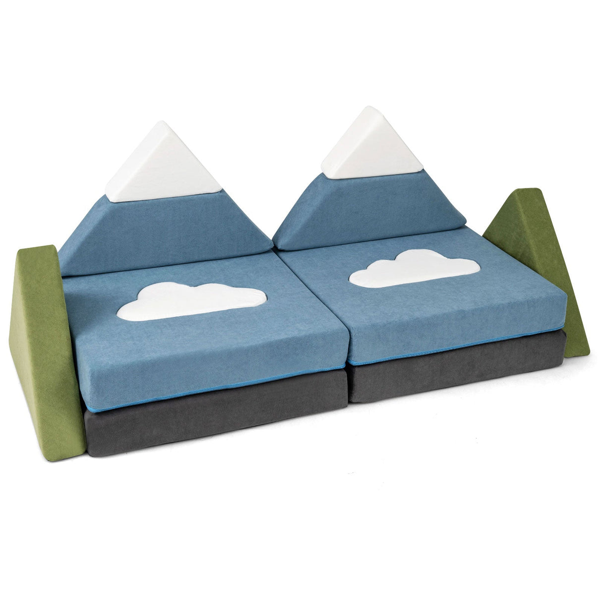 12 Piezas de Fuerte de Construcción de Espuma Temática Montaña Nevadada para Niños Pequeños
