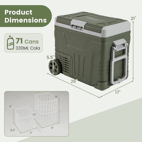 Refrigerador portátil de 12 V para coche con rango ajustable
