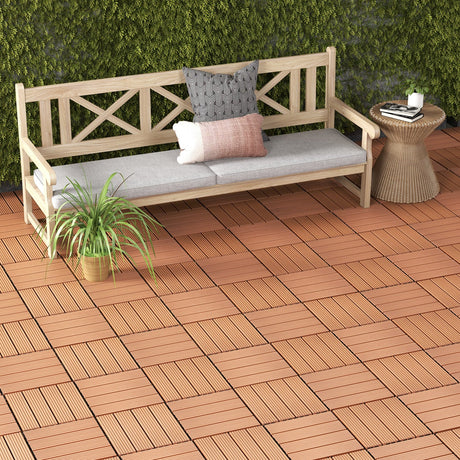 Baldosas entrelazadas de 12 x 12 pulgadas, 18 piezas, para todo tipo de clima, para área de empalme