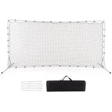 Red de rebote de fútbol de 12 x 6 pies con red para todo clima - Blanco