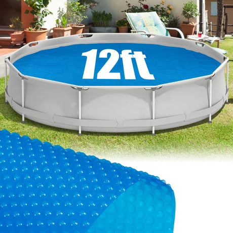 Piscina redonda elevada de 12 pies x 30 pulgadas con cubierta de 12 pies