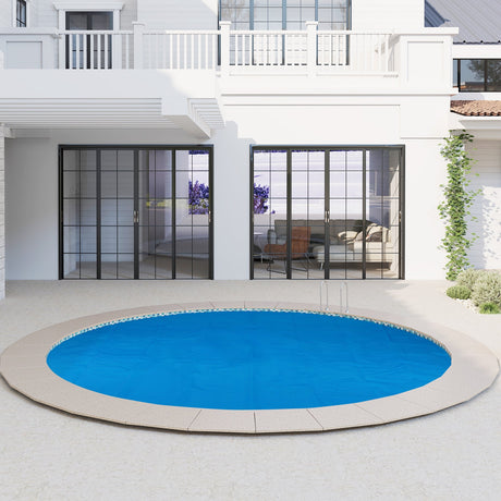 Piscina redonda elevada de 12 pies x 30 pulgadas con cubierta de 12 pies