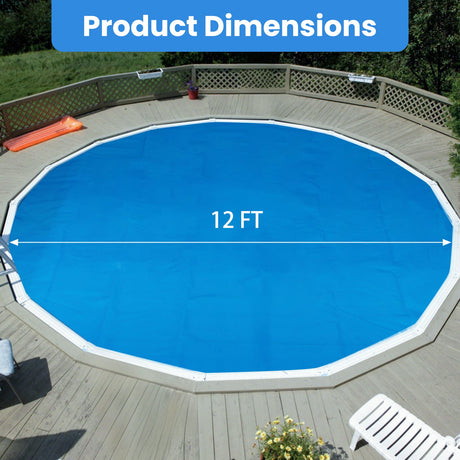 Piscina redonda elevada de 12 pies x 30 pulgadas con cubierta de 12 pies