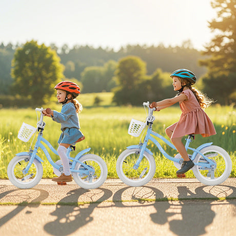 Bicicleta para niños de 14 pulgadas con manillar y asiento ajustables para niños de 3 a 5 años
