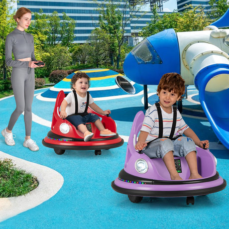 Coche de Choque para Niños de 12V con Control Remoto y Joysticks Duales