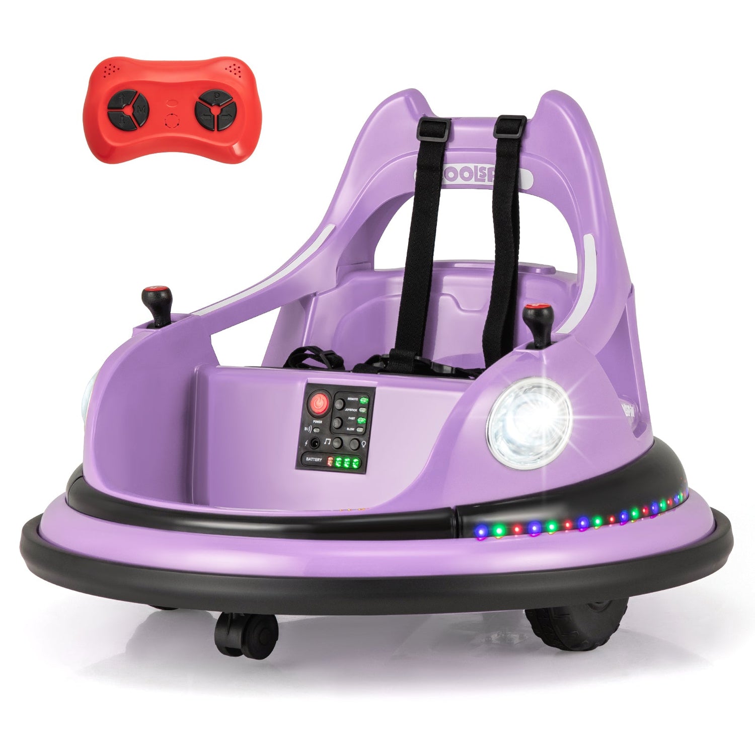 Coche de Choque para Niños de 12V con Control Remoto y Joysticks Duales