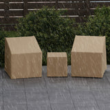 Fundas Impermeables para Muebles de Patio, Fundas para Conjunto de Conversación Exterior de 3 Piezas para Bistró - Beige