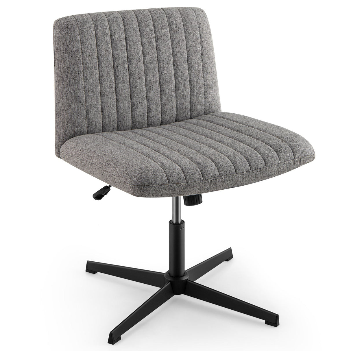 Juego de muebles de oficina: pizarra móvil de 48 x 36 pulgadas + silla con patas entrecruzadas + silla ejecutiva tapizada en lino