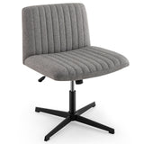 Juego de muebles de oficina: pizarra móvil de 48 x 36 pulgadas + silla con patas entrecruzadas + silla ejecutiva tapizada en lino