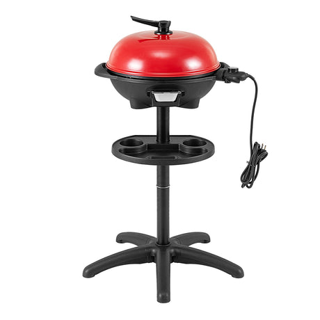Parrilla eléctrica de exterior de 1350 W con soporte extraíble, fácil de instalar