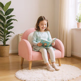 Sillón infantil con cómodo respaldo y reposabrazos - Rosa