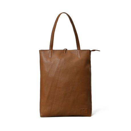 Bolso Tote de Cuero Chic Café para Mujer