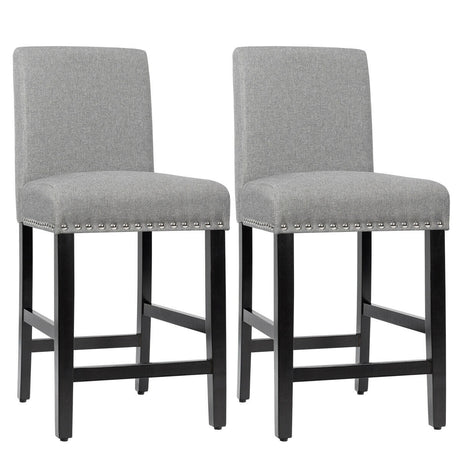Sillas de cocina de 25 pulgadas con patas de madera de caucho