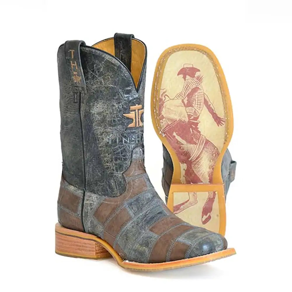 Tin Haul Bricks And Stones/Ride Em' Cowboy - Botas Cowboy de Cuero para Hombre
