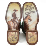 Bota Vaquera de Cuero para Hombre Tin Haul Tangled/I'm Country
