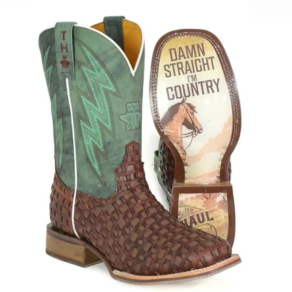 Bota Vaquera de Cuero para Hombre Tin Haul Tangled/I'm Country