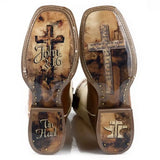 Tin Haul Show Of Faith/Fellowship - Men's Leather Cowboy Boot