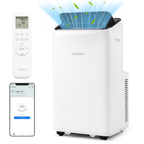 Aire Acondicionado Portátil Inverter de 14000 BTU, 3 en 1, con Wifi, Unidad de AC – Blanco