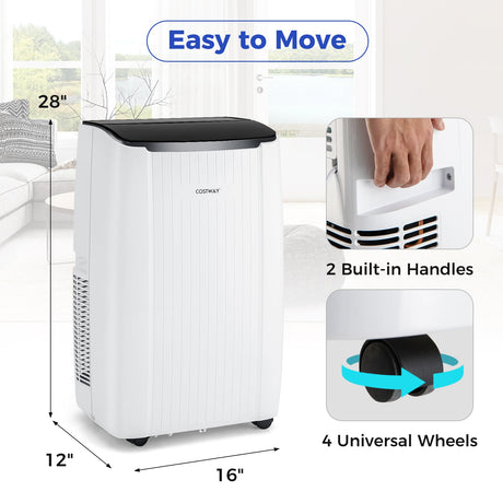 Aire Acondicionado Portátil de 12000 BTU, Unidad de CA Doméstica Inteligente 4 en 1 con WiFi y Calefacción