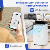 Aire Acondicionado Portátil de 12000 BTU, Unidad de CA Doméstica Inteligente 4 en 1 con WiFi y Calefacción
