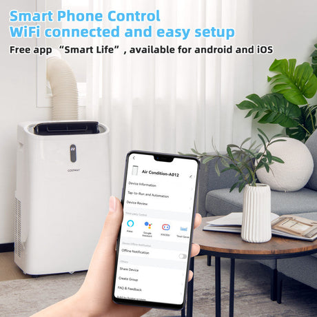 Aire acondicionado portátil inteligente de 14,000 BTU – Aplicación y WiFi